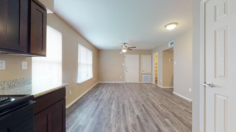 Floor plan for 3 beds, 1 bath, 1050 sqft